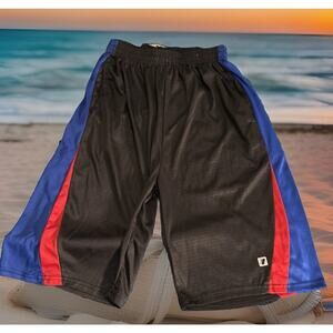 -PANT SHORTS YOUTH Cougar Sports Black/BlueRed Size Youth 14/16